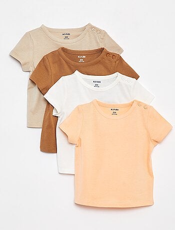 Pack de 4 camisetas lisas