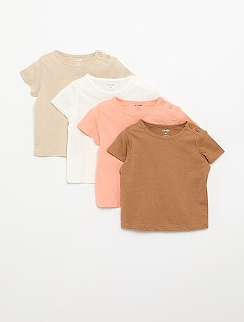 Pack de 4 camisetas lisas