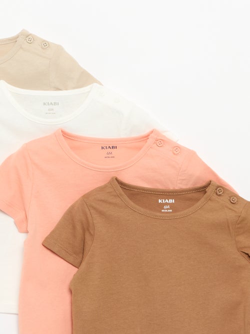 Pack de 4 camisetas lisas - Kiabi