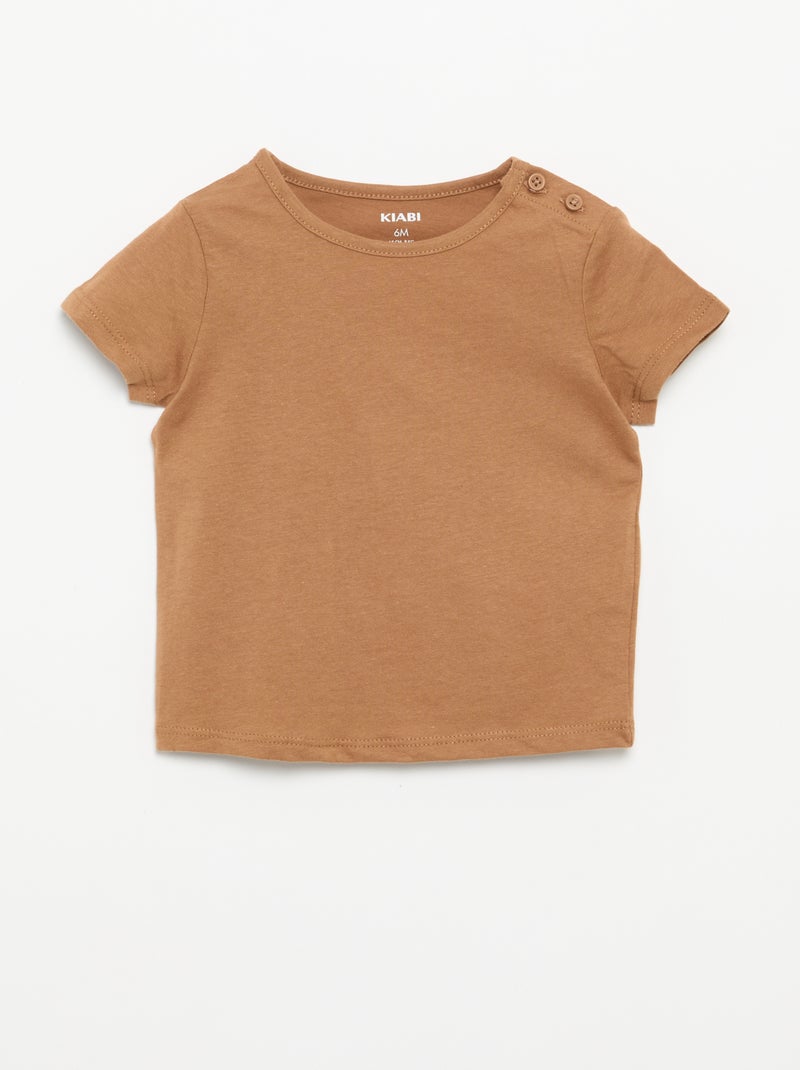 Pack de 4 camisetas lisas Naranja - Kiabi