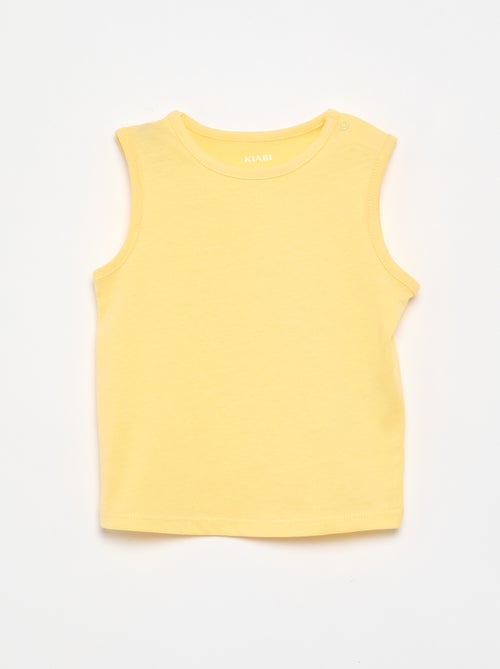 Pack de 4 camisetas sin mangas lisas - Kiabi