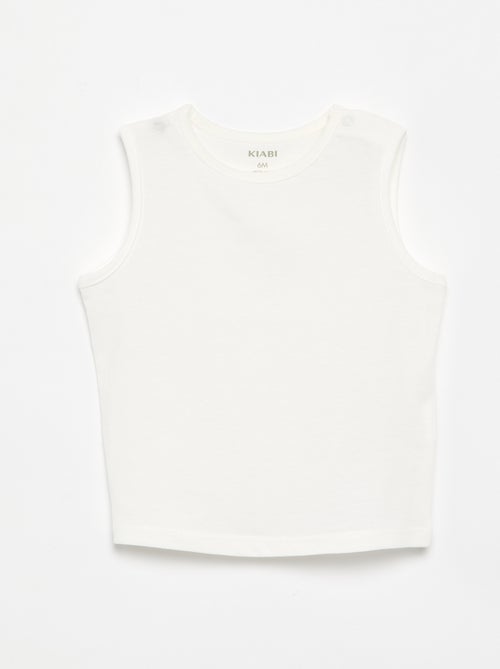 Pack de 4 camisetas sin mangas lisas - Kiabi