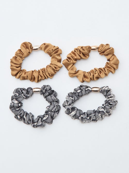 Pack de 4 coleteros satinados - Kiabi
