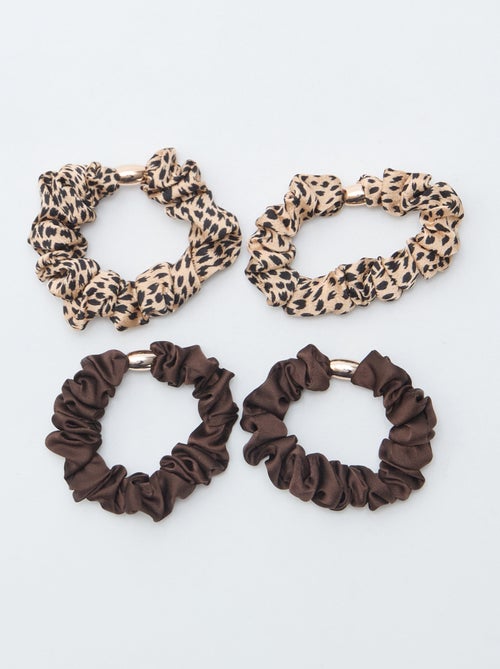 Pack de 4 coleteros satinados - Kiabi