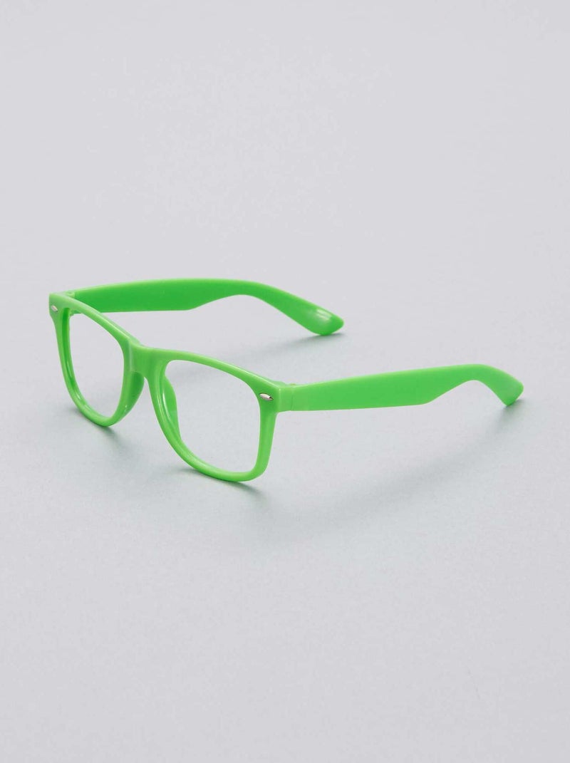 Pack de 4 gafas fluorescentes sin cristales multicolor - Kiabi