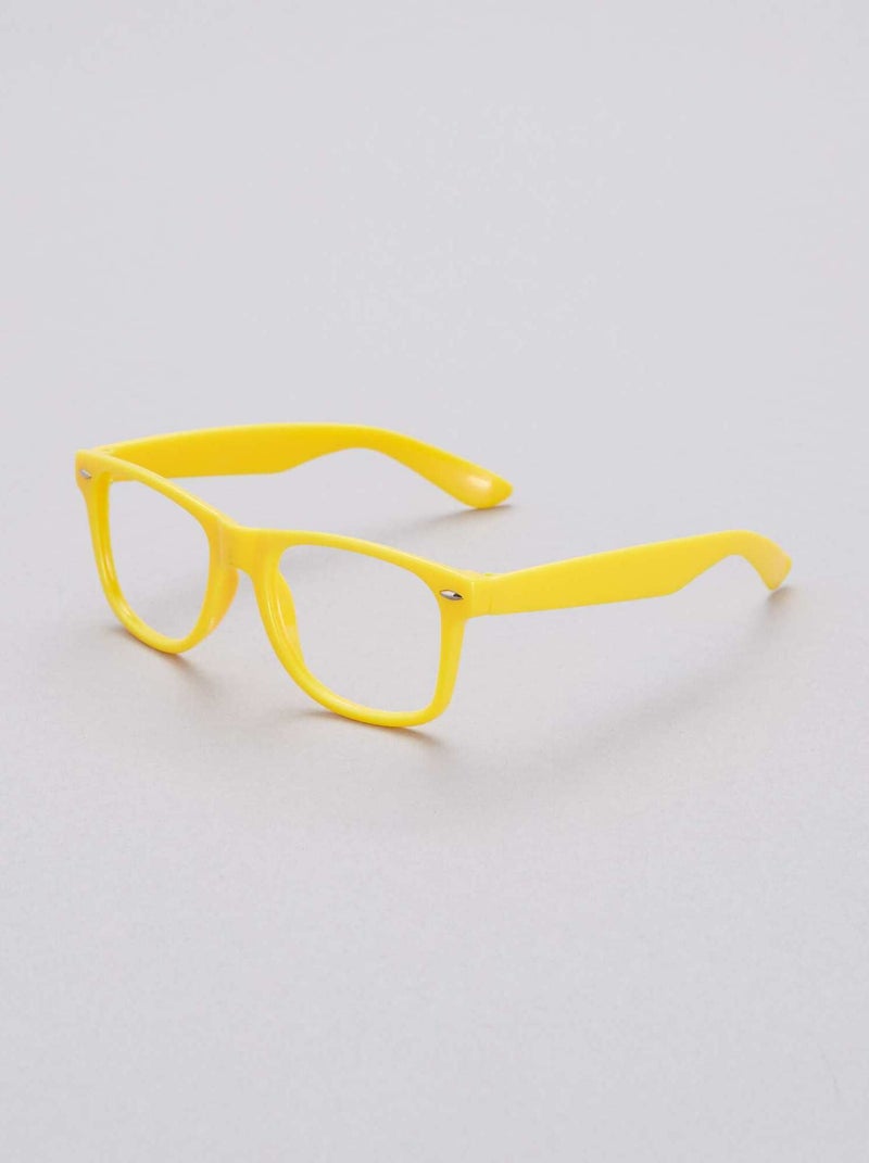 Pack de 4 gafas fluorescentes sin cristales multicolor - Kiabi