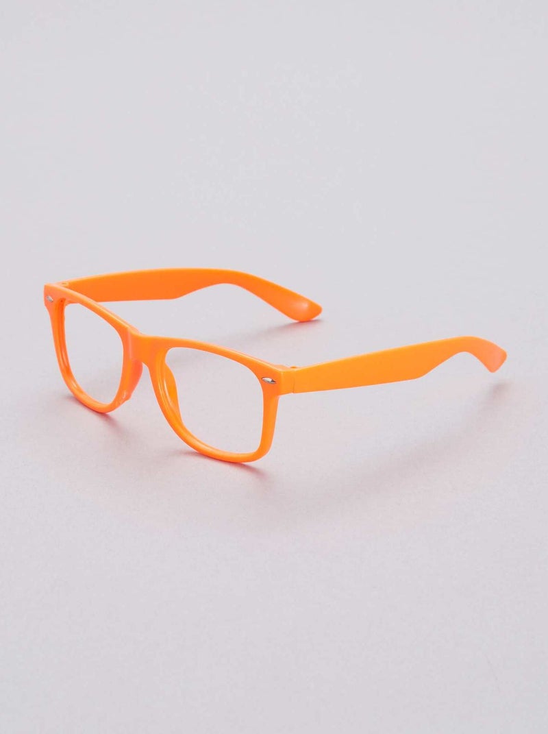 Pack de 4 gafas fluorescentes sin cristales multicolor - Kiabi