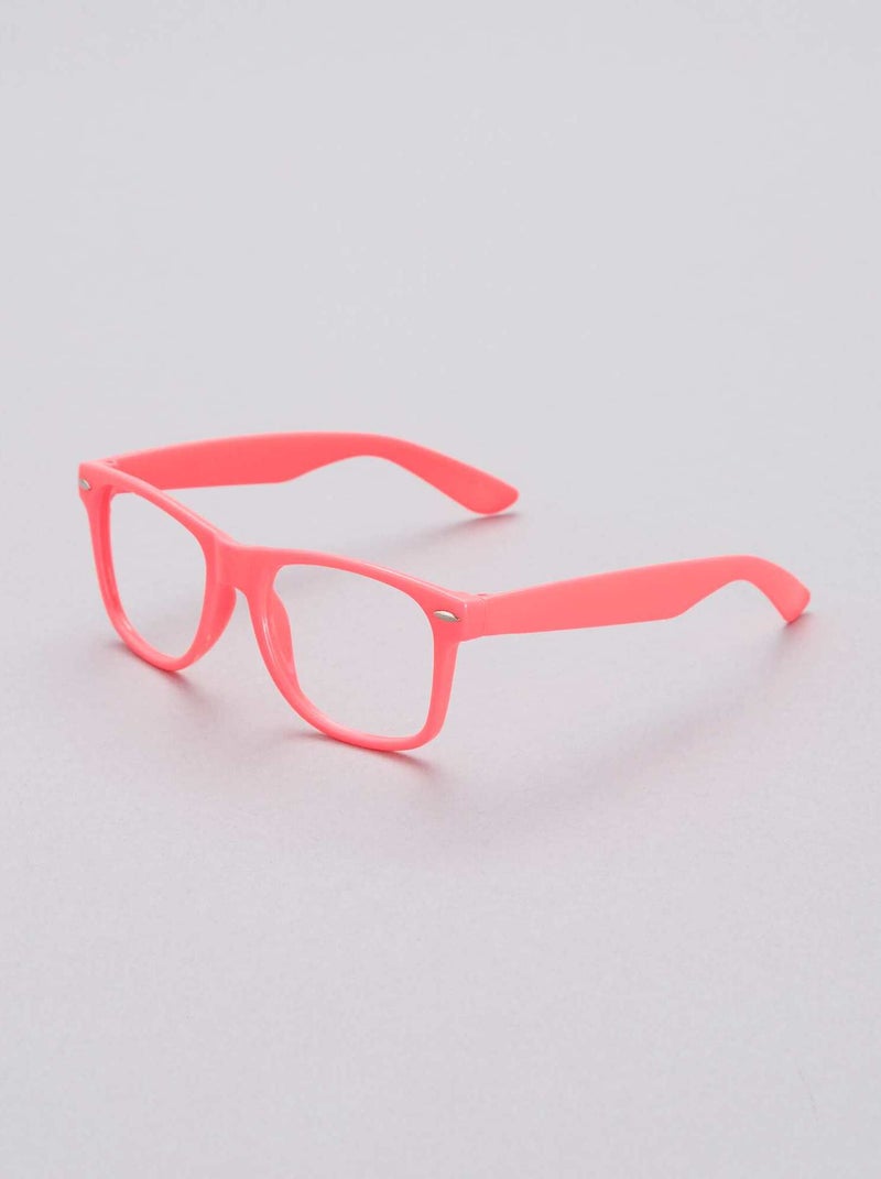 Pack de 4 gafas fluorescentes sin cristales multicolor - Kiabi