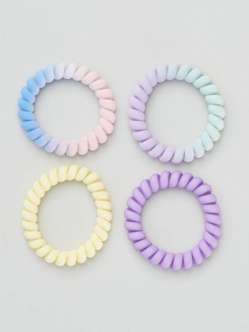 Pack de 4 gomas de espiral multicolor - Kiabi