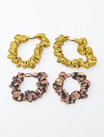 Pack de 4 gomas de pelo de terciopelo