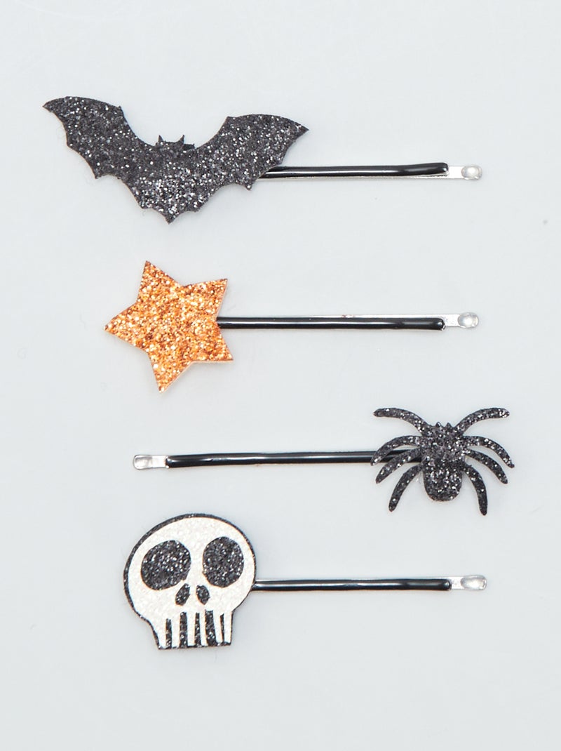 Pack de 4 horquillas - Halloween NEGRO - Kiabi