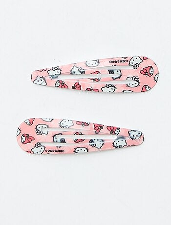 Pack de 4 horquillas + 1 coletero 'Hello Kitty'