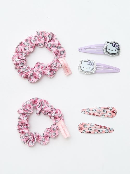 Pack de 4 horquillas + 1 coletero 'Hello Kitty' - Kiabi