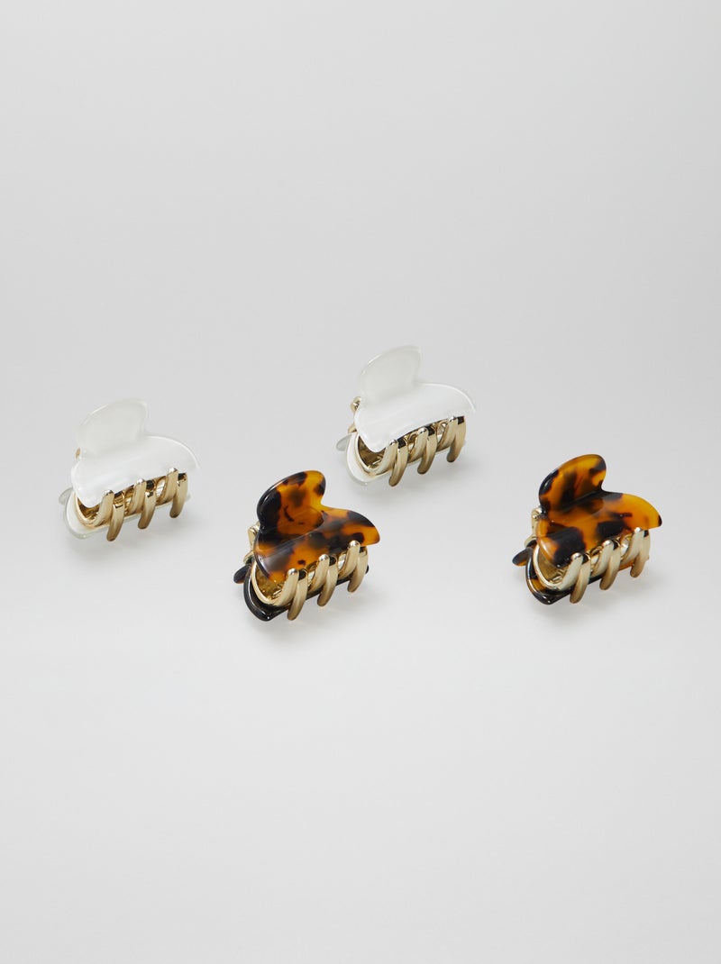 Pack de 4 minipinzas de púas BEIGE - Kiabi