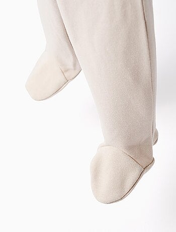 Pack de 4 pantalones con pies 100% algodón