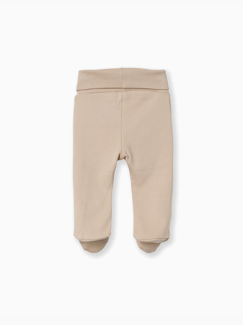 Pack de 4 Pantalones con Pies de Algodón Beige/Blanco - Kiabi