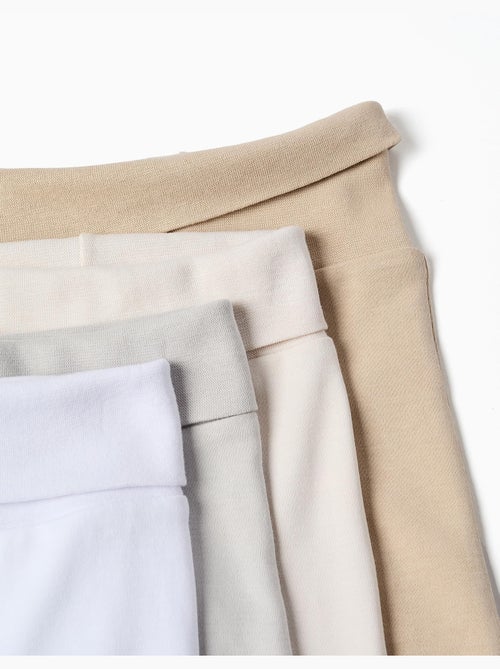 Pack de 4 Pantalones con Pies de Algodón - Kiabi Pack de 4 Pantalones con Pies de Algodón - Kiabi