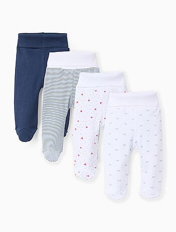 Pack de 4 pantalones con pies extra cómodos