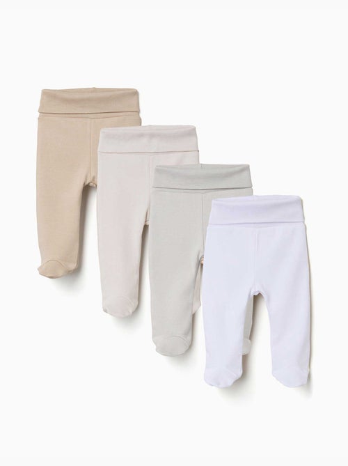 Pack de 4 pantalones con pies perchados - Kiabi