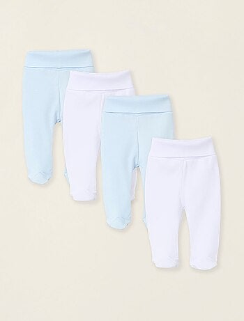 Pack de 4 pantalones de algodón con pies
