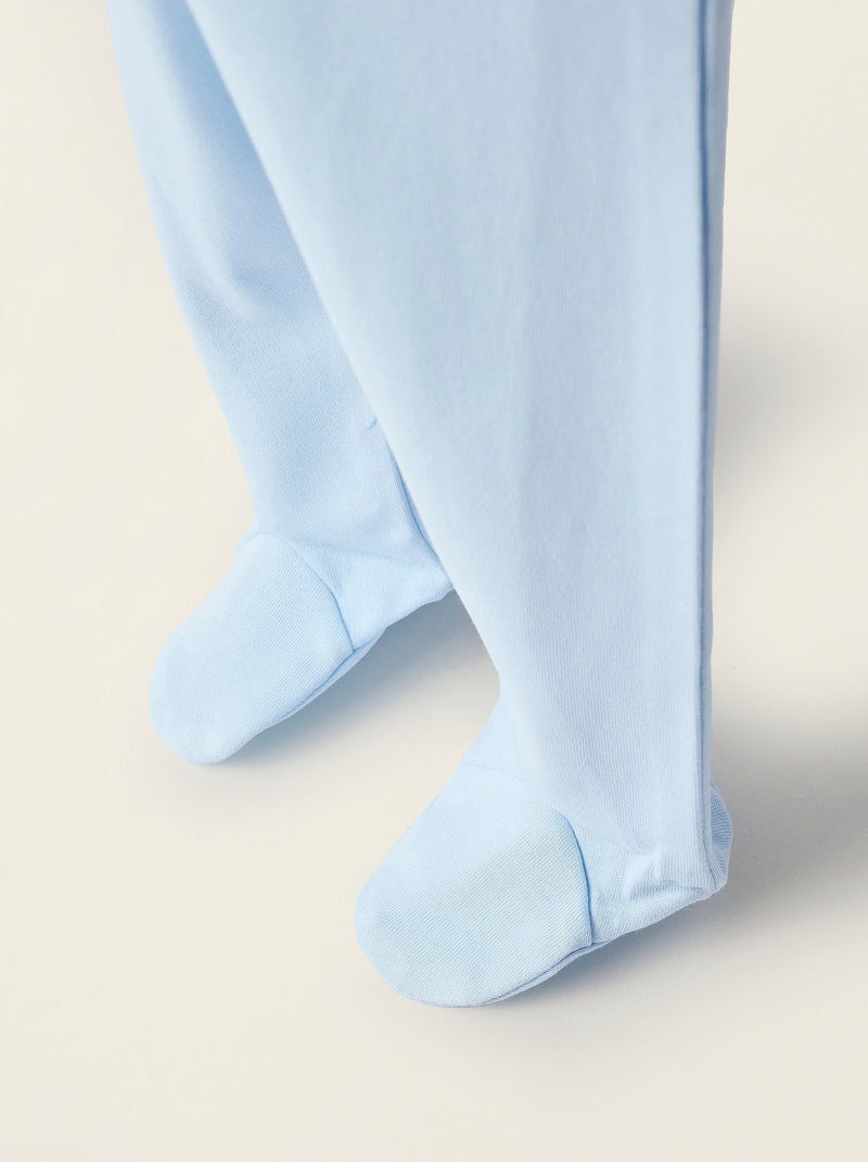 Pack de 4 pantalones de algodón con pies Multicolor - Kiabi