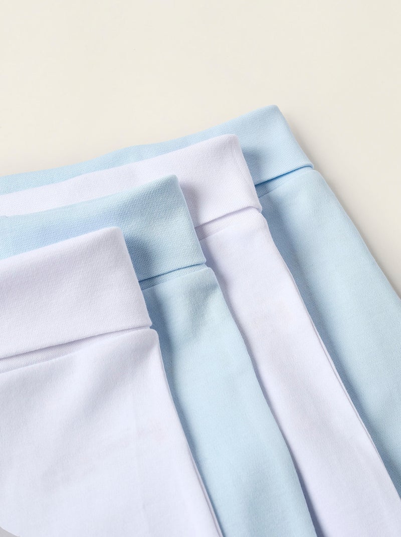 Pack de 4 pantalones de algodón con pies Multicolor - Kiabi