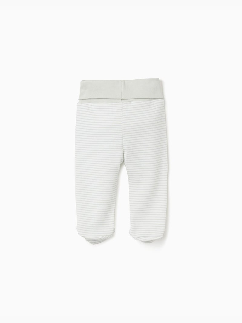 Pack de 4 pantalones de algodón de cintura alta Blanco Verde - Kiabi