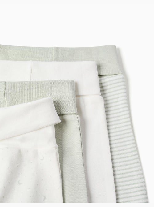 Pack de 4 pantalones de algodón de cintura alta - Kiabi