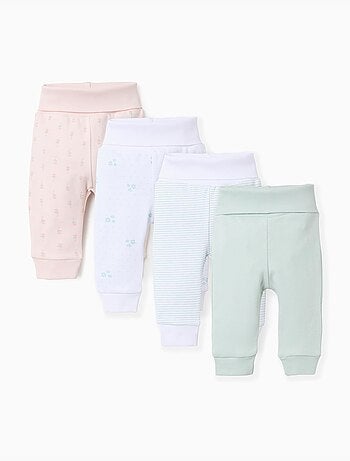 Pack de 4 pantalones extra cómodos con flores
