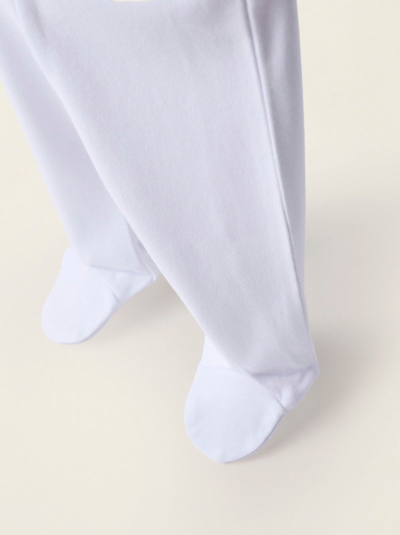 Pack de 4 pantalones perchados con pies Blanco - Kiabi