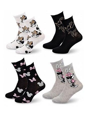 Pack de 4 Pares Calcetines Mujer DISNEY MINNIE
