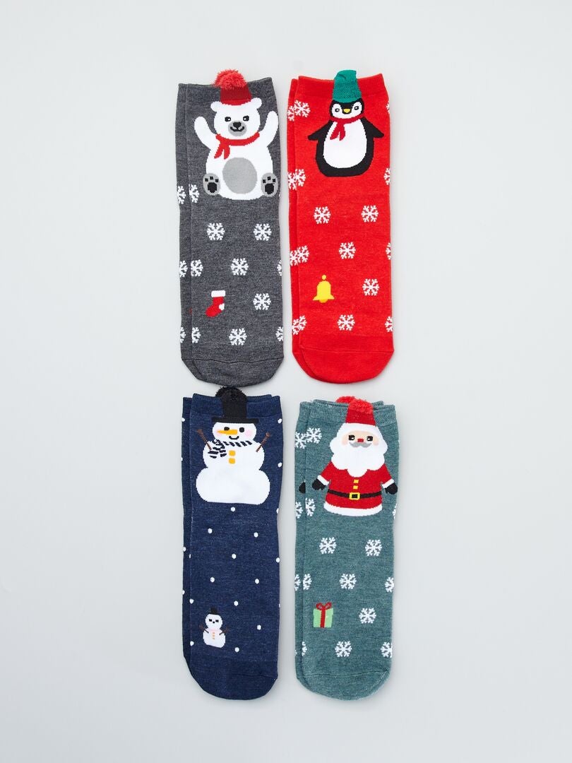 Pack de 4 de calcetines - Navidad - BEIGE - Kiabi - 8.00€