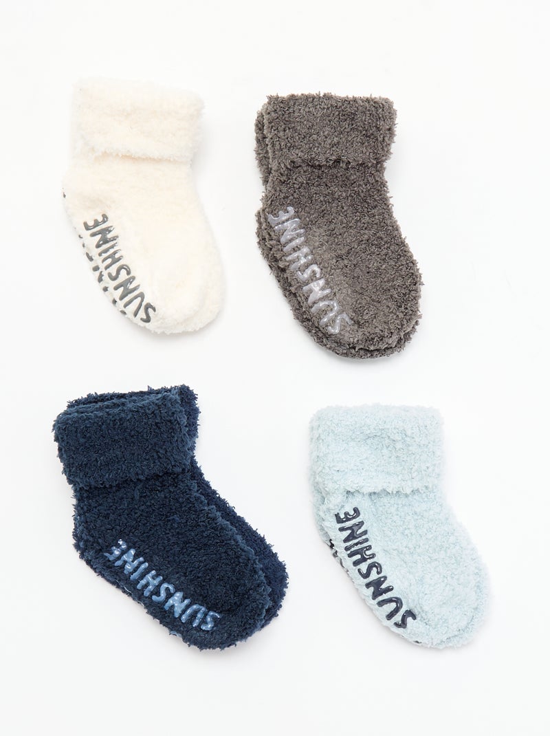 Pack de 4 pares de calcetines Azul - Kiabi