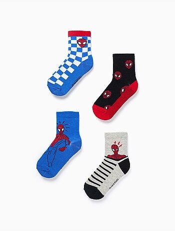 Pack de 4 pares de calcetines con estampados de Spider-Man