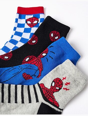 Pack de 4 pares de calcetines con estampados de Spider-Man