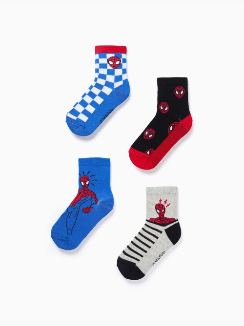 Pack de 4 pares de calcetines con estampados de Spider-Man - Kiabi
