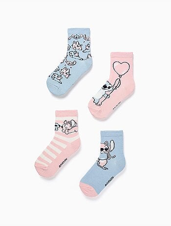 Pack de 4 pares de calcetines con estampados de Stitch