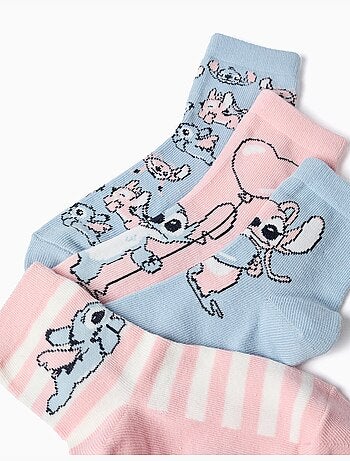 Pack de 4 pares de calcetines con estampados de Stitch
