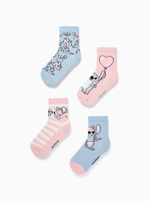 Pack de 4 pares de calcetines con estampados de Stitch - Kiabi
