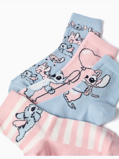 Pack de 4 pares de calcetines con estampados de Stitch - Kiabi
