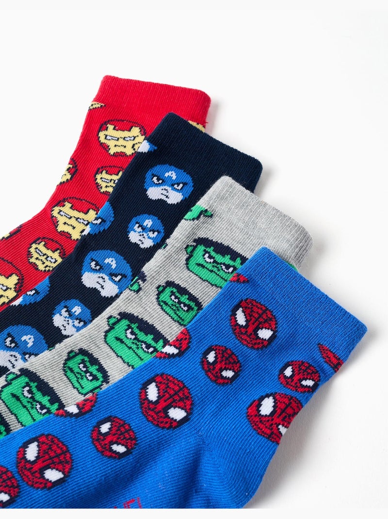 Pack de 4 pares de calcetines con estampados Marvel Azul Rojo - Kiabi