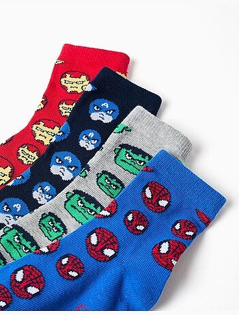 Pack de 4 pares de calcetines con estampados Marvel