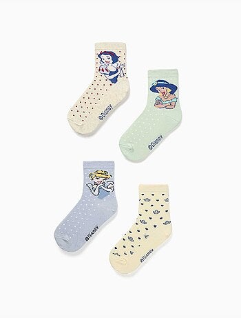 Pack de 4 pares de calcetines con las Princesas Disney