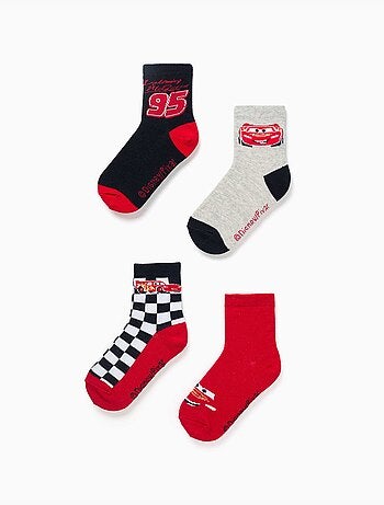 Pack de 4 pares de calcetines con Rayo McQueen