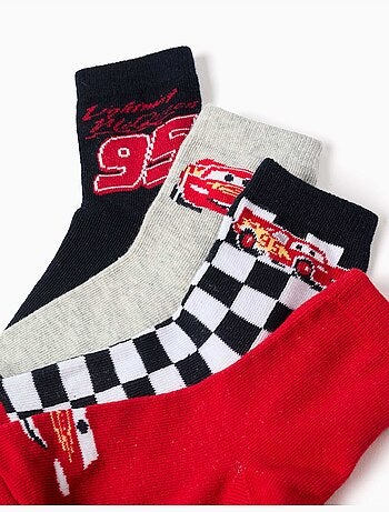 Pack de 4 pares de calcetines con Rayo McQueen