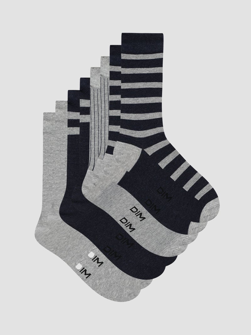Pack de 4 pares de calcetines 'DIM' GRIS - Kiabi