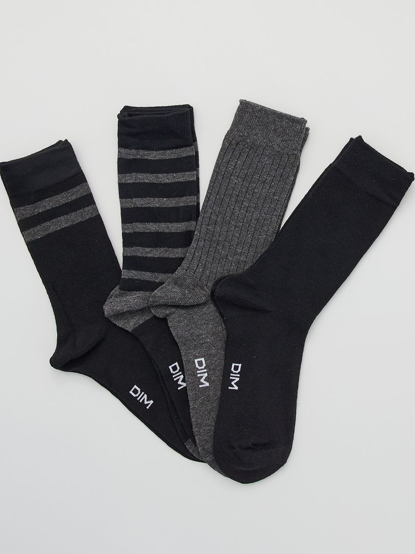 Pack de 4 pares de calcetines 'DIM' negro - Kiabi