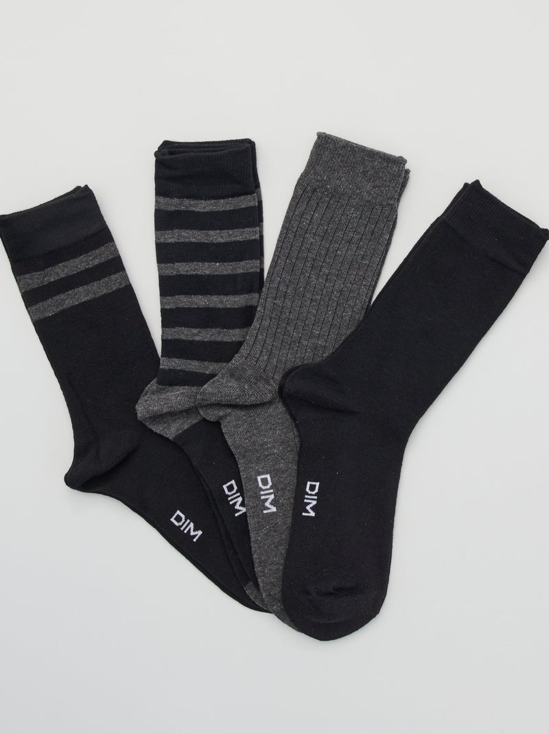Pack de 4 pares de calcetines 'DIM' negro - Kiabi