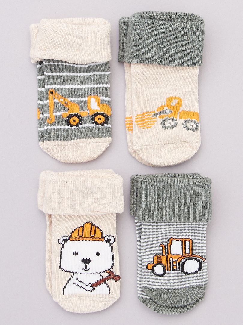 Pack de 4 pares de calcetines gris - Kiabi