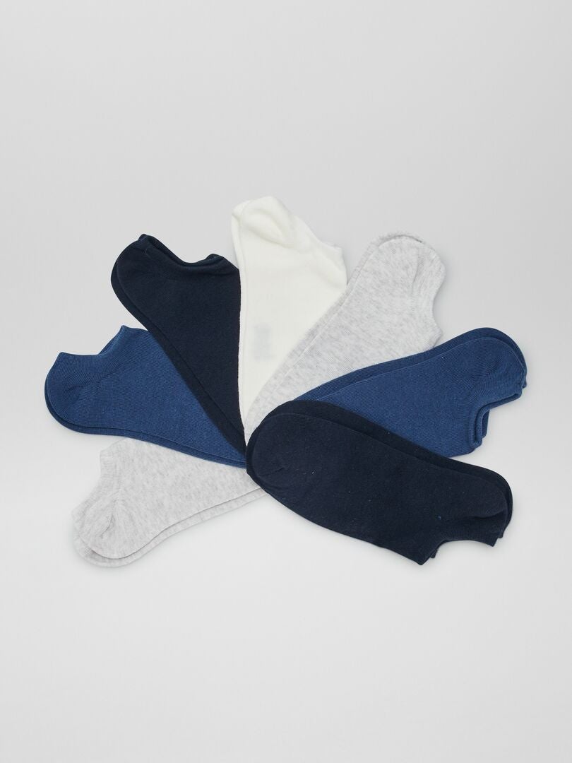 Pack de 4 pares de calcetines invisibles AZUL - Kiabi